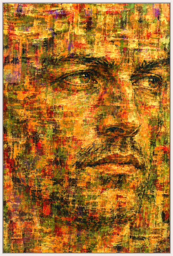 His Golden Gaze, limited edition print from artist Alli Cullimore from Gallery 68. Available in various formats.