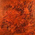 A close up of Brown Ripples unframed original abstract painting by Alli Cullimore — 41×41cm acrylic on canvas in earthy browns and black