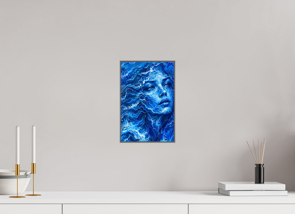 20 x 30 cm, Framed Metal Print Deep Water - Her