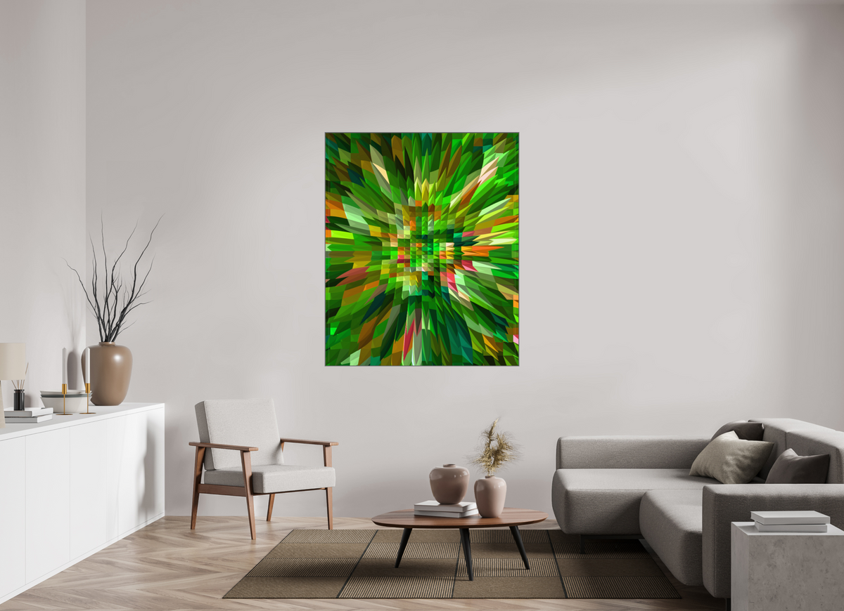 120 x 144.8 cm, Framed Metal Print Bloom