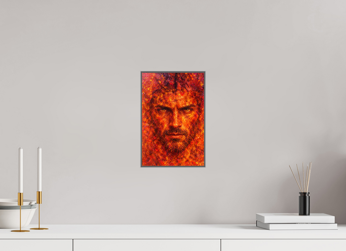 20 x 30 cm, Framed Metal Print He's Out of Darkness