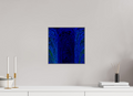 30 x 30 cm, Framed Metal Print Blue Archways