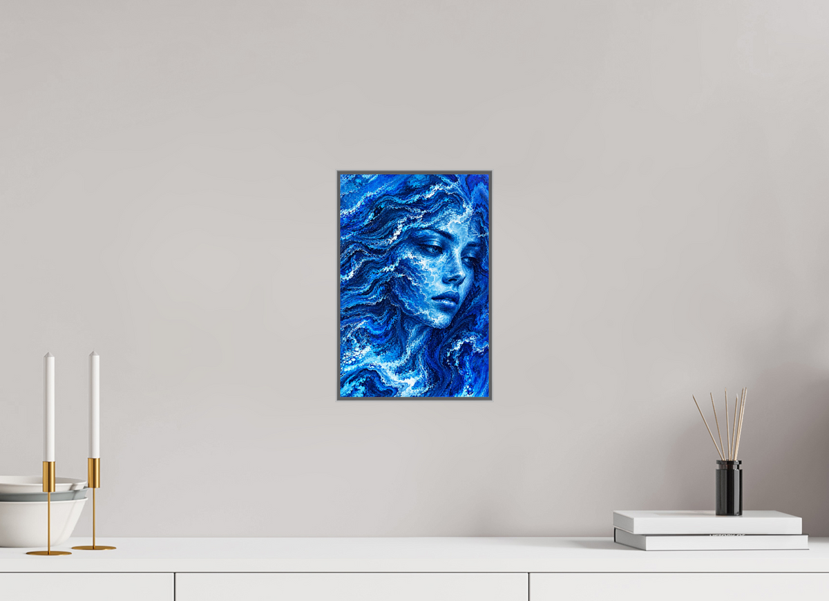 20 x 30 cm, Framed Metal Print Deep Water - Her 2