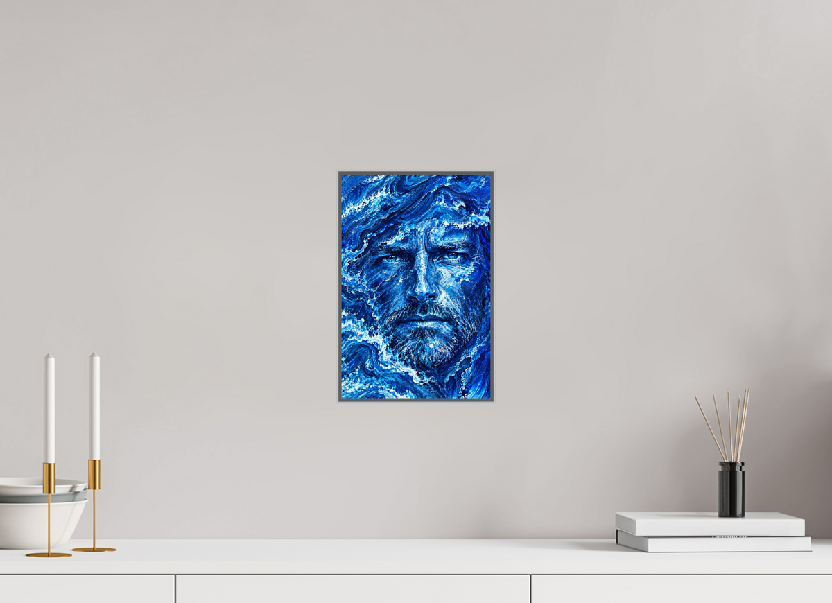 20 x 30 cm, Framed Metal Print Deep Water - Him 2
