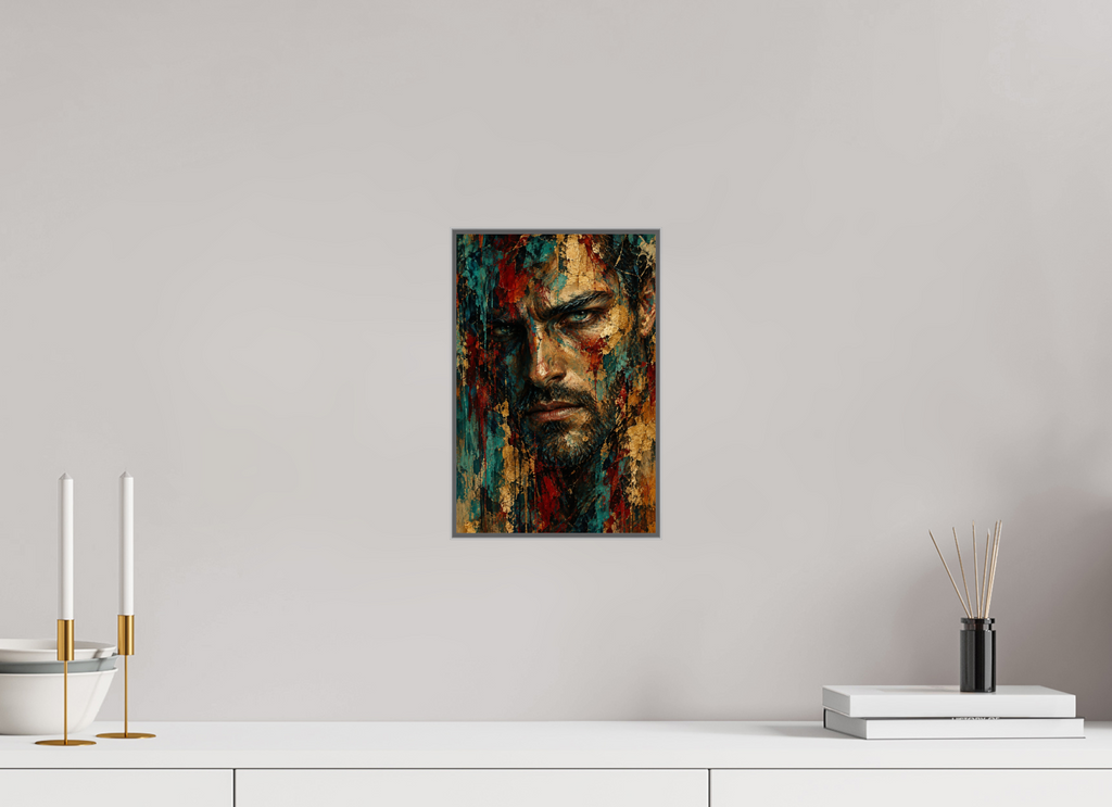 20 x 30 cm, Framed Metal Print His Fractured Soul