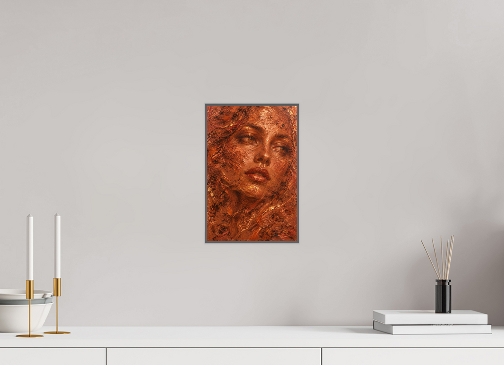 20 x 30 cm, Framed Metal Print Ember