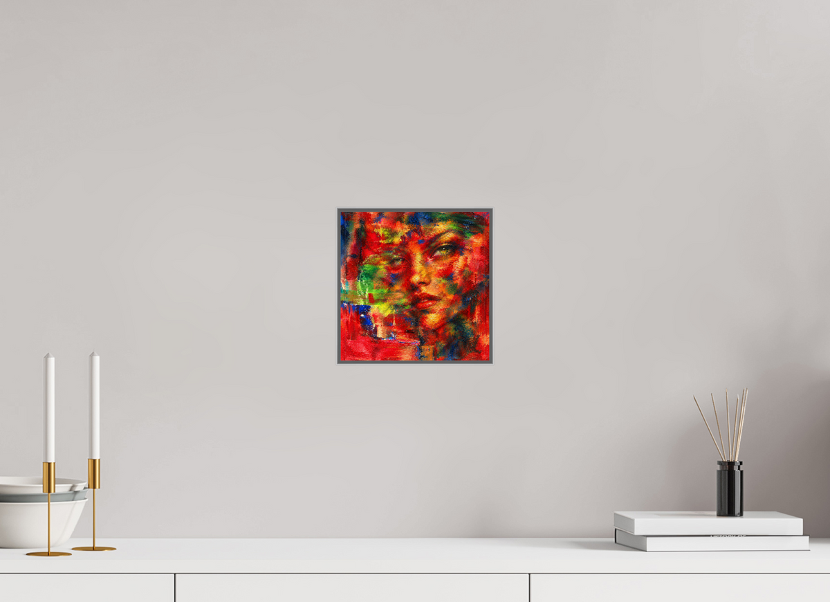 20 x 20 cm, Framed Metal Print Layers of Me