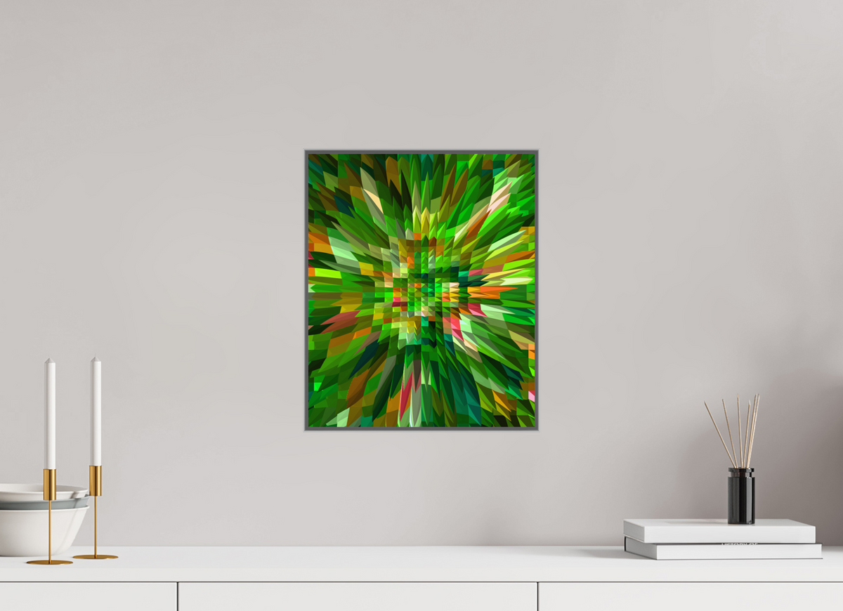 30 x 36.2 cm, Framed Metal Print Bloom