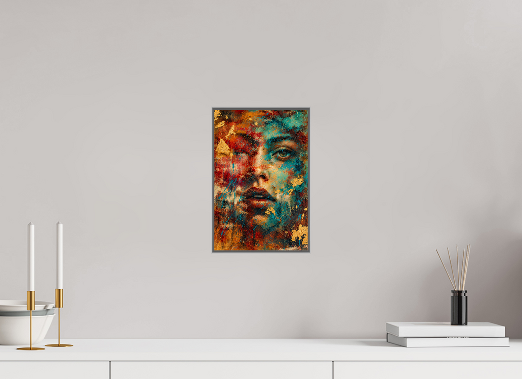 20 x 30 cm, Framed Metal Print Her Fractured Soul